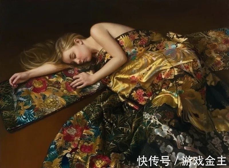 显微镜!威尔逊笔下娇柔性感的睡美人——比照片还逼真超写实油画