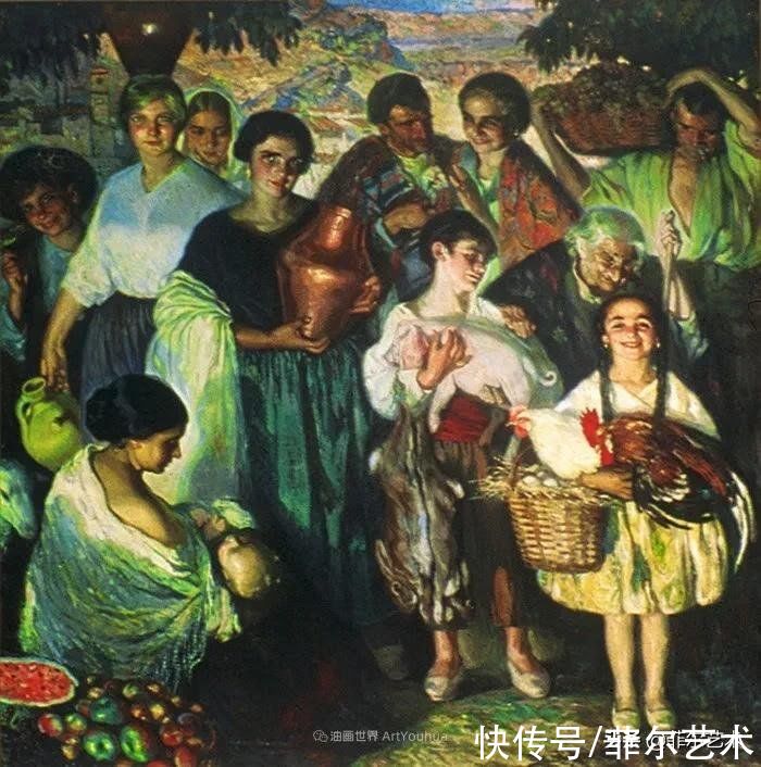 何塞·|西班牙画家何塞·克鲁斯·埃雷拉女性人物油画作品欣赏