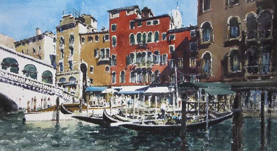 水彩画!印象主义水彩画:杰拉德·格林用光的氛围来赋予作品活力和生机