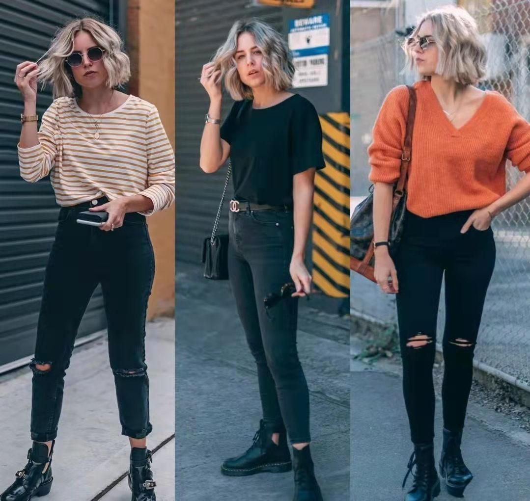 小黑裤|阔腿裤过时了，今年秋季流行“小黑裤”，小个子穿显高又时髦