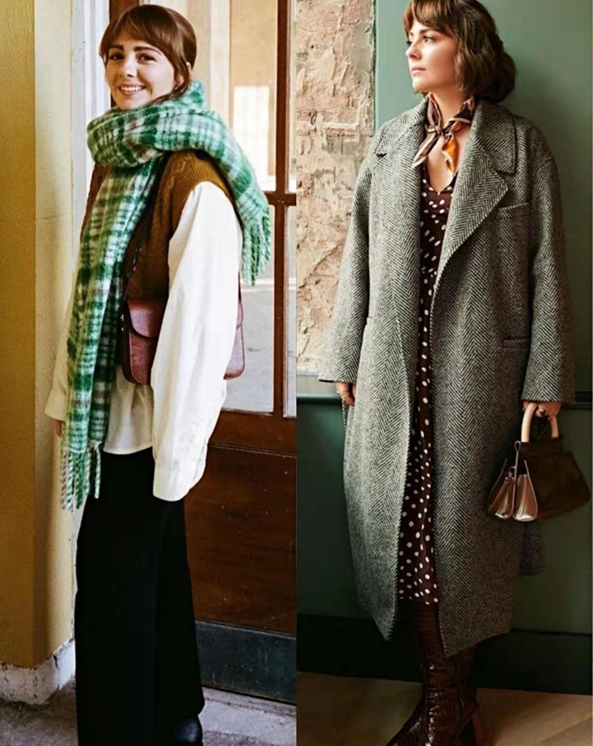 博主 冬季跟着155cm博主学“复古穿搭”,身高不是关键,会打扮才重要