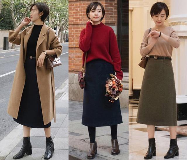 入冬后,半裙不用买太多,有这5条就够了,时髦精们都爱穿