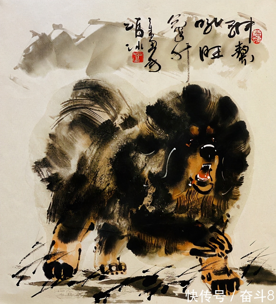 法国美协|中国画獒第一人冯冰书画作品欣赏