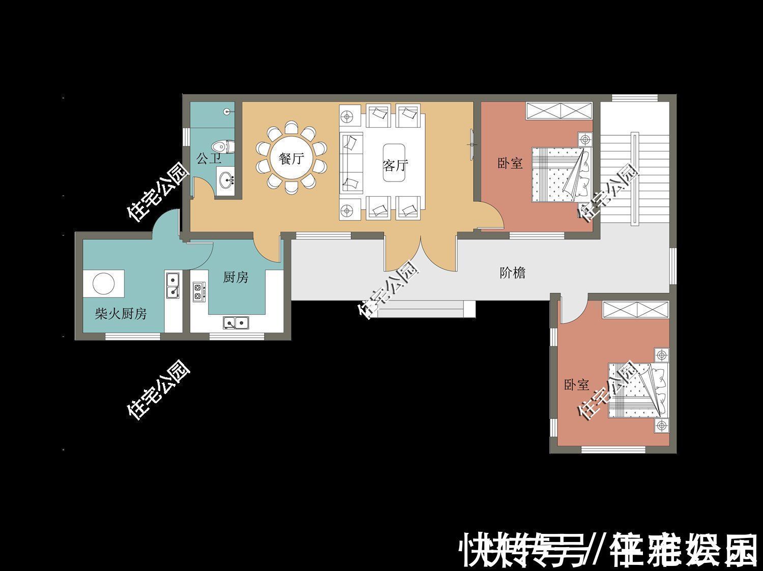 中式|5室2厅2卫,备受农村老百姓欢迎的中式小楼,原来长这样