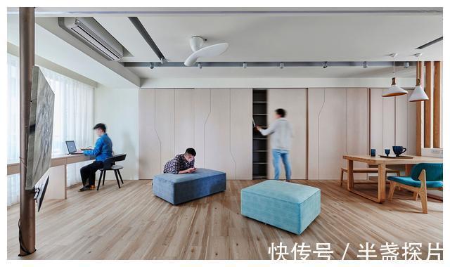 木调|充满欢声笑语的亲子之家!110㎡,时尚灰蓝调北欧风,超惊艳!