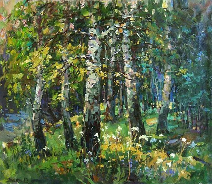 俄罗斯@浓郁的色彩,俄罗斯画家安德烈·米沙金的风景油画(一)