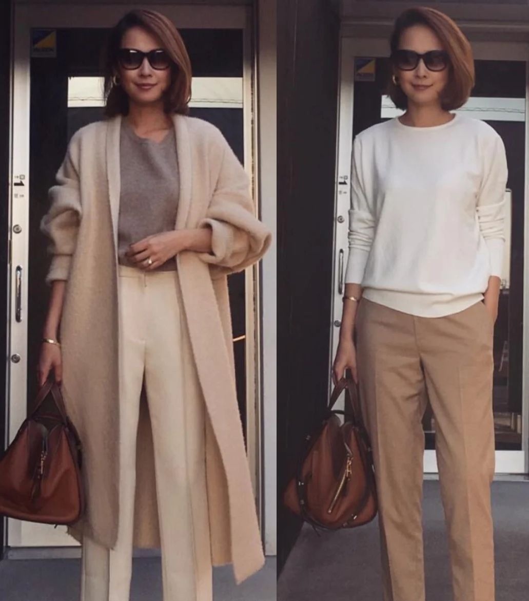 腿型 50岁的女人高级比减龄更重要,这位博主太会穿,每一套都很优雅