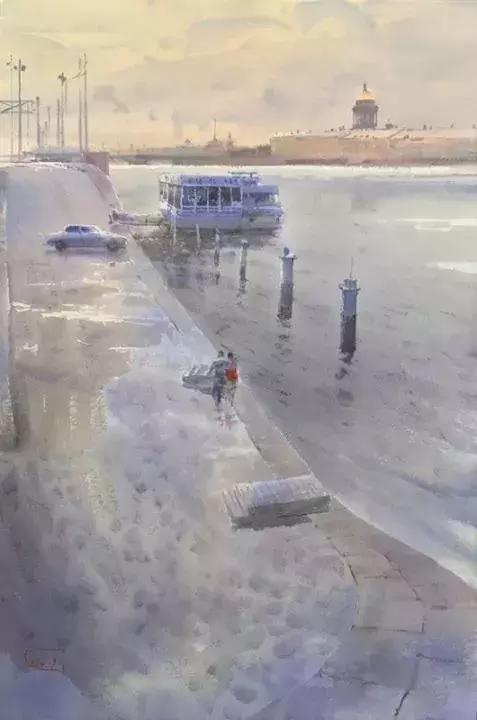 谢尔盖#彩云逐日:谢尔盖笔下的宁静、缥缈,通透与丰富的想象空间