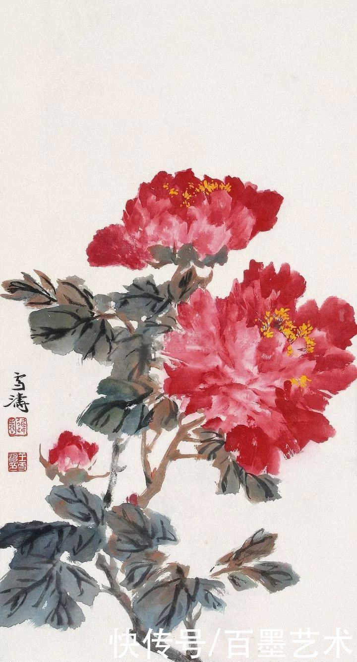 小写意|唯有牡丹真国色！小写意牡丹画150幅，美醉了