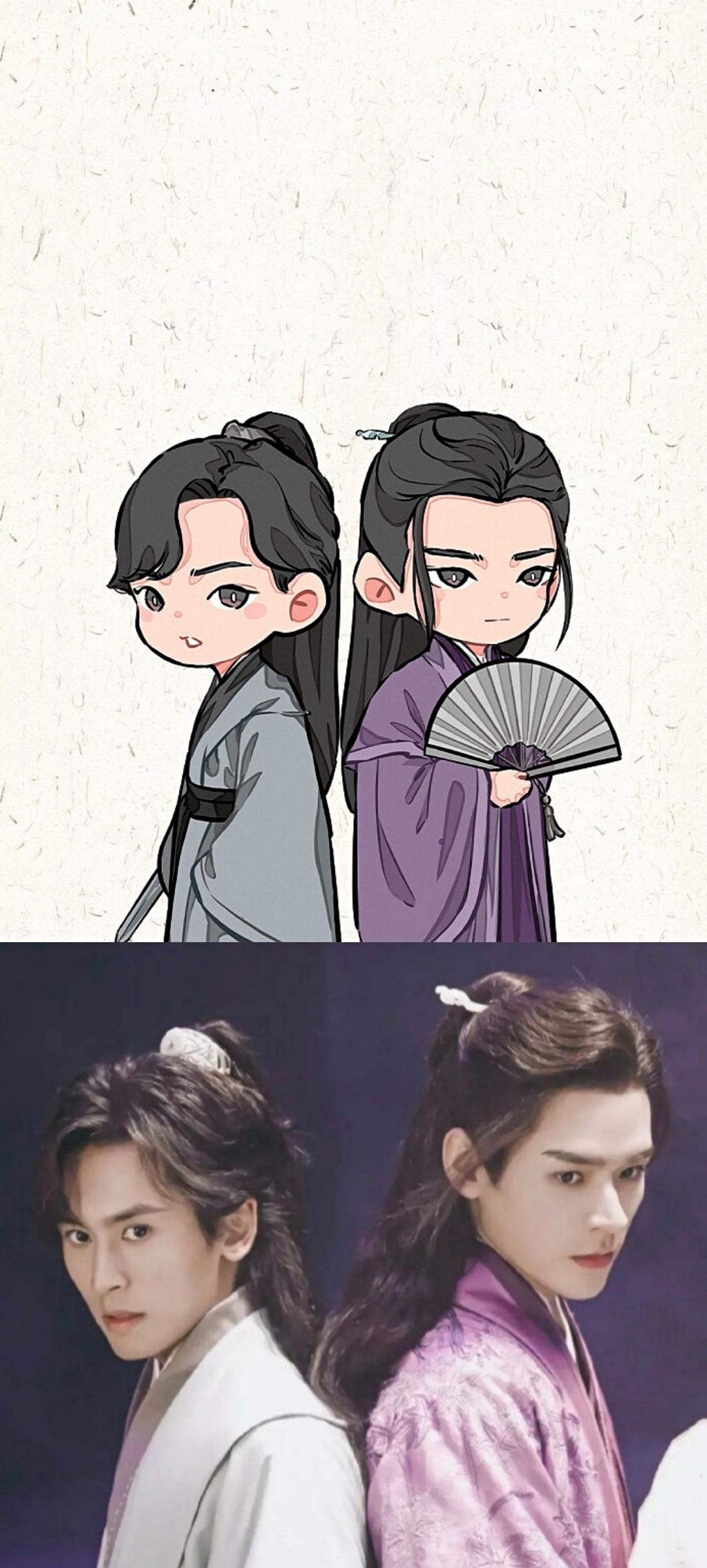 当《山河令》中的周子舒温客行变成迷你版的漫画，20年一遇的呆萌