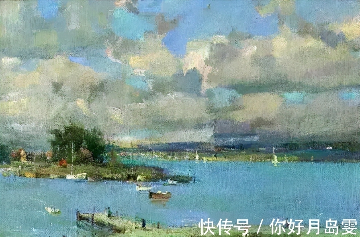 布面油画&著名油画家杨鸣山的风景写生作品,净化心灵!