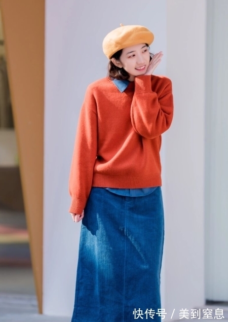 牛仔 今年火了一种穿法叫“毛衣+半身裙”,甜美温柔有格调,谁穿谁美
