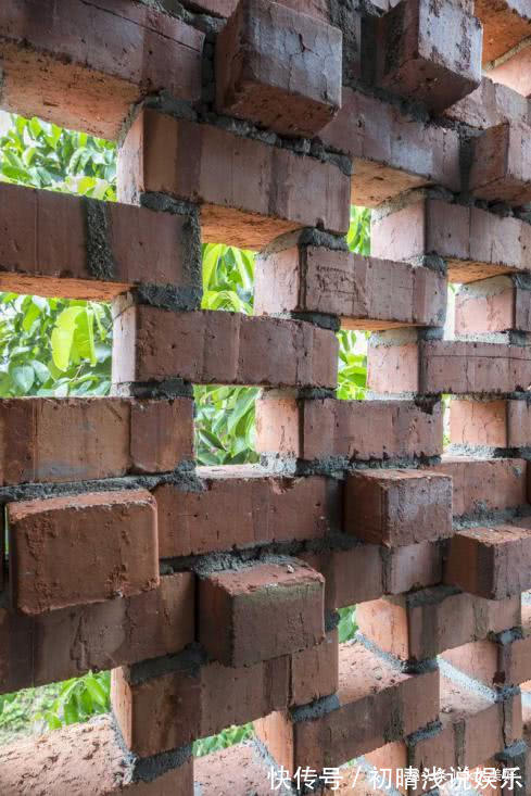 砖块|家里剩2车红砖，老爸就砌了个院墙，一格一格镂空通风全村第一家