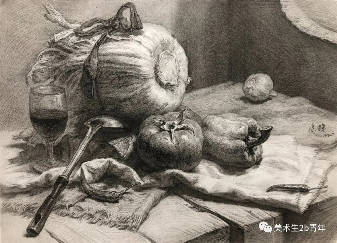 木板&素描中的“桌面”的刻画要点,让你联考提高20分!