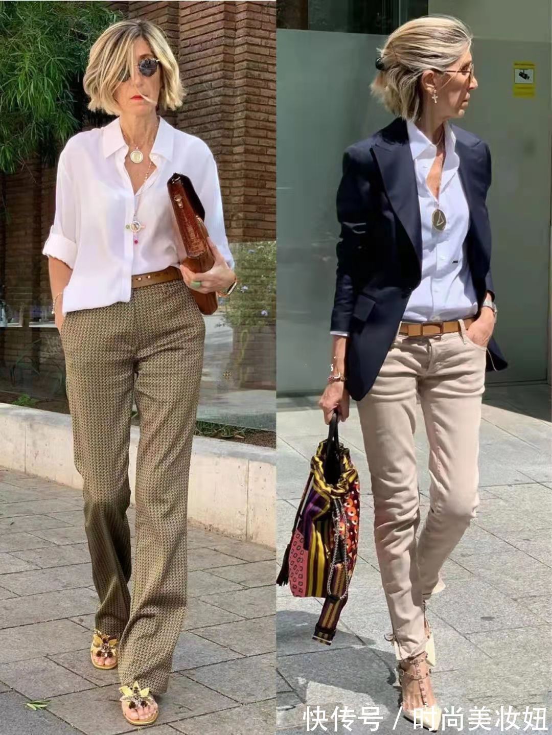 身材比例|60岁奶奶比年轻人会穿,注意穿搭细节,时髦真的与年龄无关