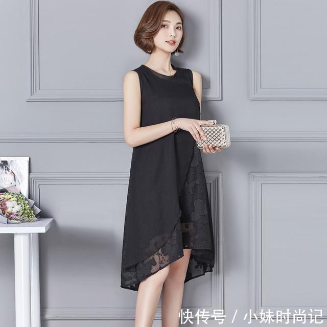 小蛮腰 无袖连衣裙最是舒适清爽,做优雅女人就穿它