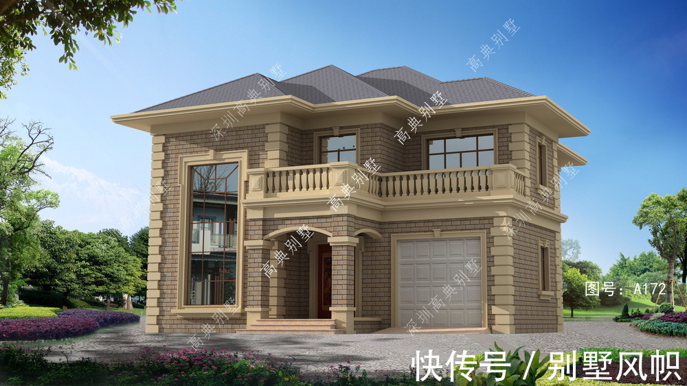 两层|这款简欧两层别墅,时尚前卫,建一栋,是最合适养老。