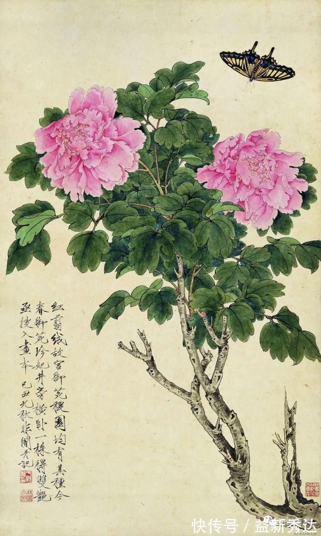 华北大学&两大高手画牡丹,一个工笔称雄,一个写意夺冠!