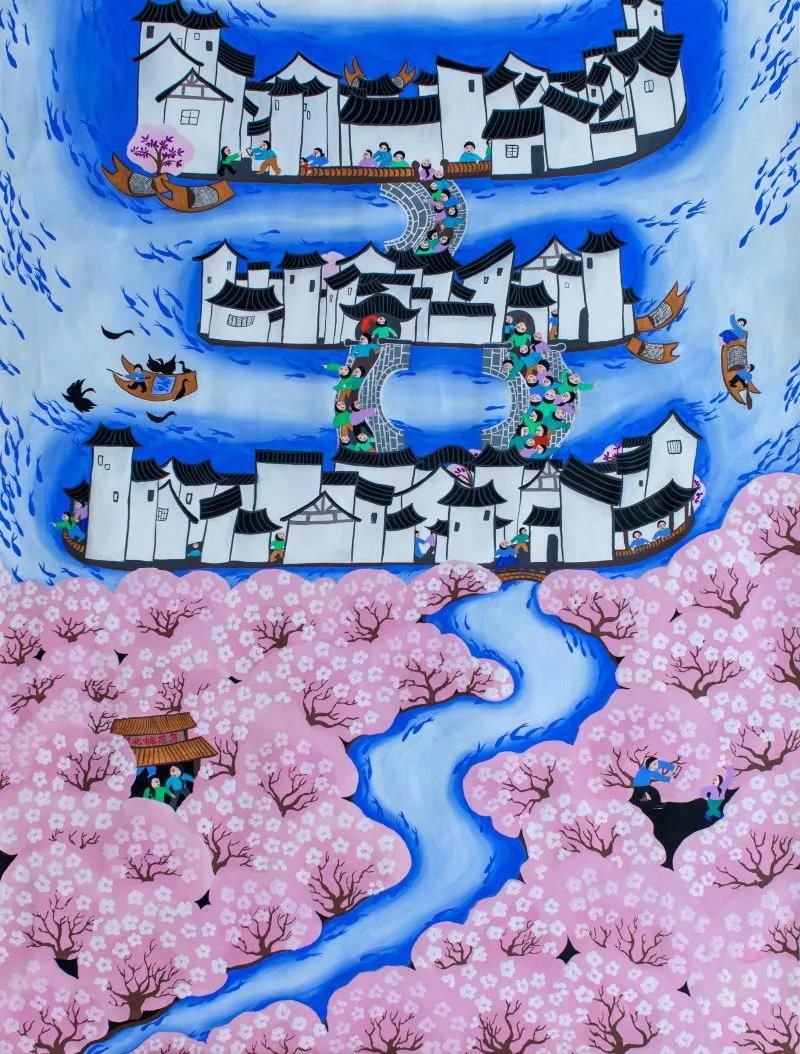 龙腾狮舞|文化走亲 云端悦展 嘉善姚庄农民画颂新时代