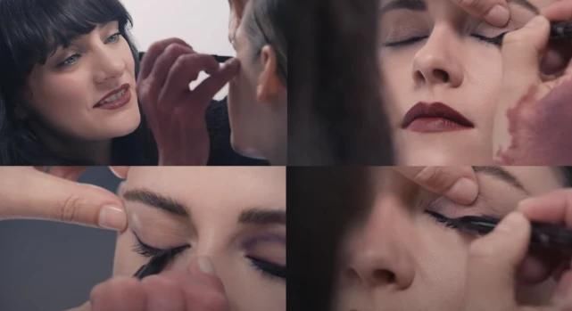 香奈儿化妆师给克里斯汀化妆，开始以为眼线画错了，最后才明白什么是大神