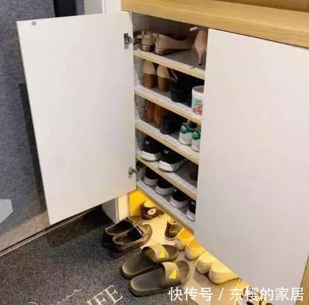 鞋托|参观邻居家，一进玄关就被迷住，地上没有一双鞋，回家我也照着装