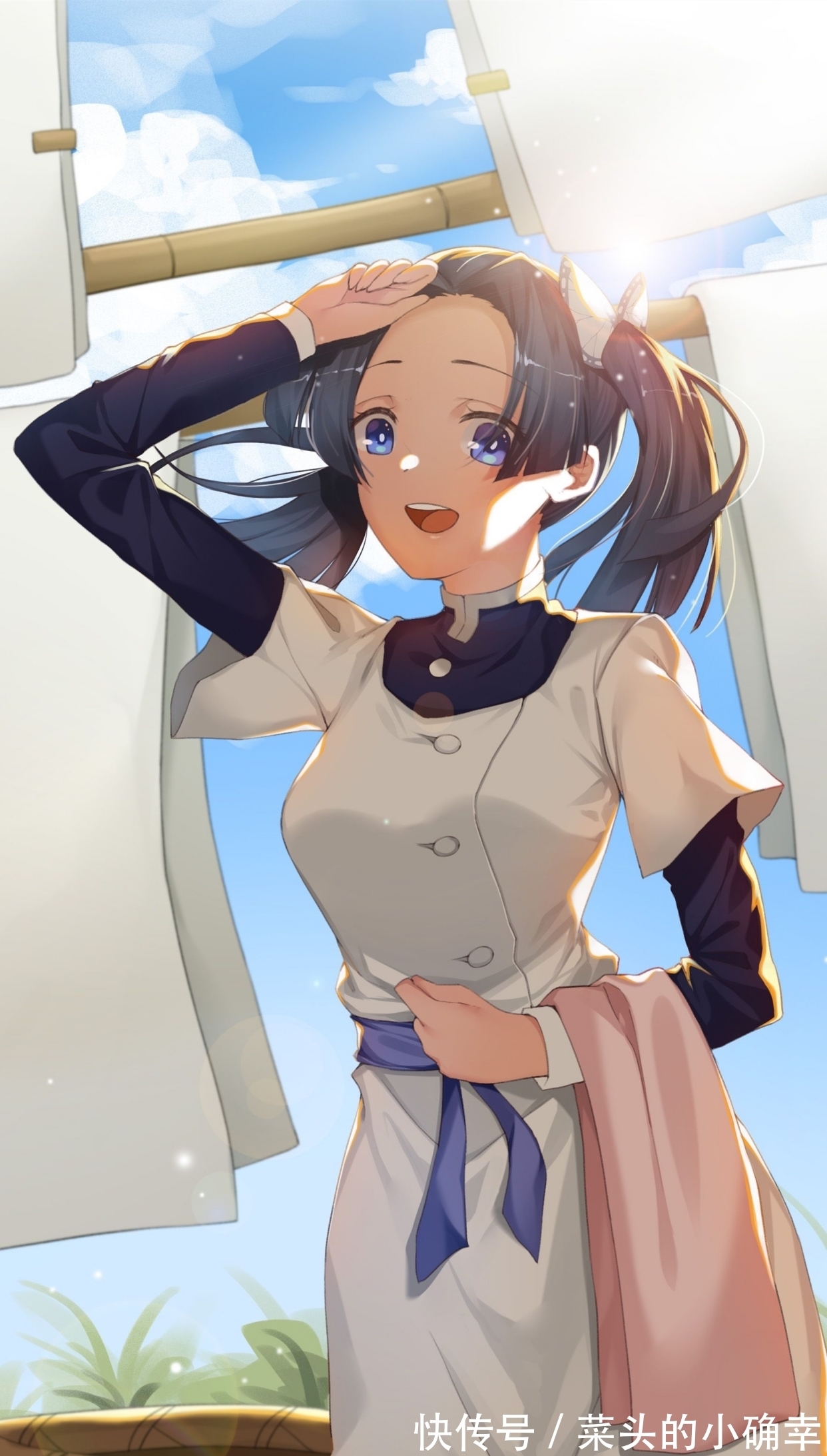 神崎葵|《鬼灭之刃》神崎葵,动漫全面屏壁纸,害怕战斗的邻家女孩