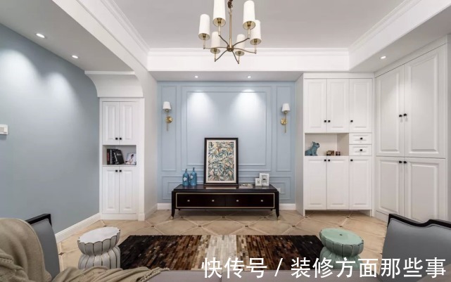 床头柜|74㎡现代美式风二居室,给予空间自然清新之风,让生活更富格调