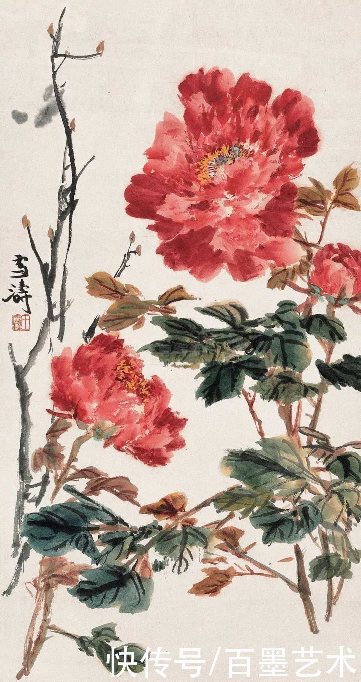 小写意|唯有牡丹真国色!小写意牡丹画150幅,美醉了