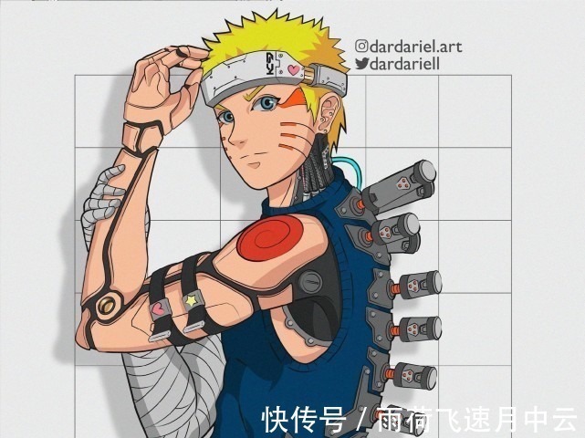 鳴人|當火影忍者走機械風,卡卡西的刀上吊著胖丁,小櫻變霸氣