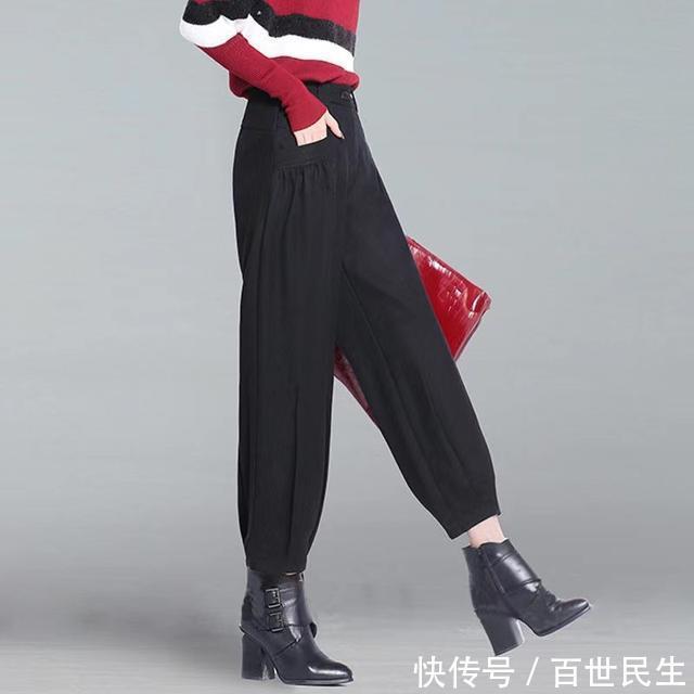 女裤|今冬流行一女裤,叫“毛呢灯笼裤”,保暖又舒适,时髦又百搭