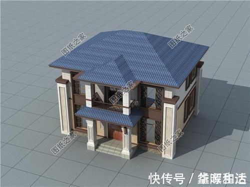 自建|进深九米的农村二层自建房屋图,拿图建房,省心省力还省钱