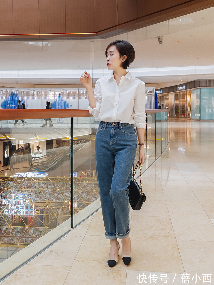 外套|品味越高端的女人,越爱穿“衬衫”,搭配半身裙、牛仔裤都很高级