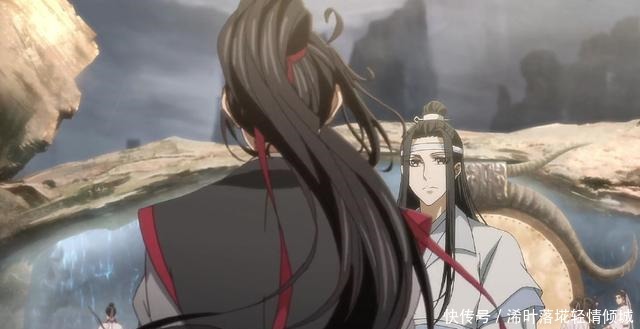 魔道祖师动画魏无羡扯蓝忘机的抹额，扯了你就是蓝家人了