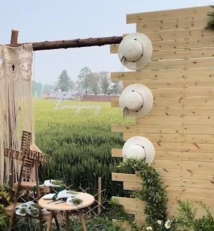 麦田|河北一对新人在麦田里举行婚礼,即将收获的麦子被压弯在地引热议