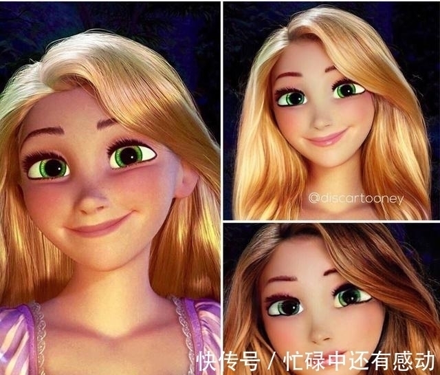 浅发色|给迪士尼公主换个造型?安娜公主浅发仙气,艾莎女王变成黑发