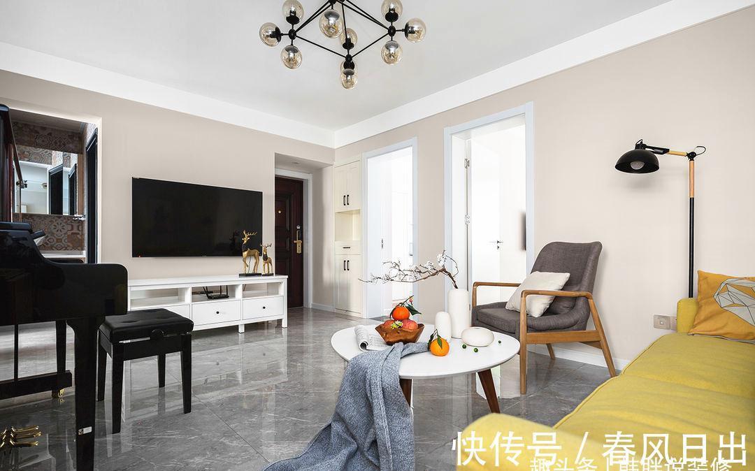学区|四口之家的78㎡新房,总共16万装出小三房,赠送的露台是最大亮点