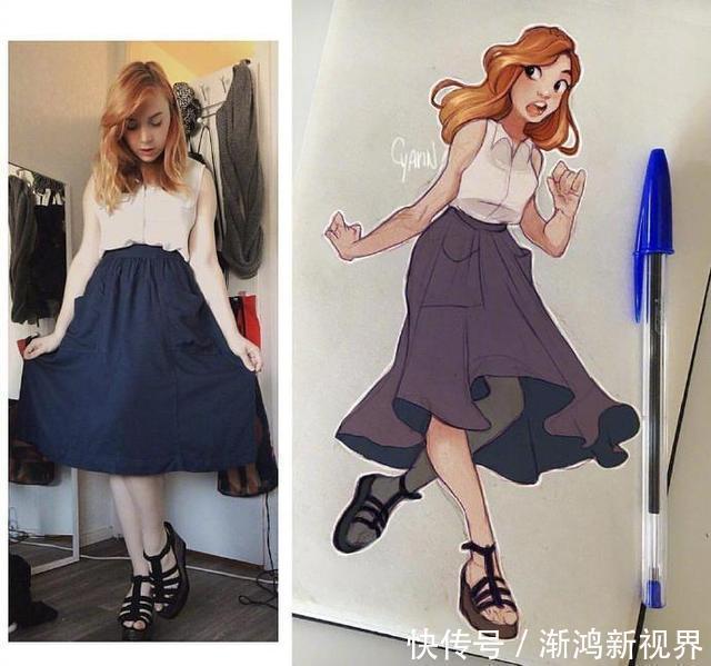 穿搭|这位画师把自己的每日穿搭画成插画,吸引了百万粉丝关注