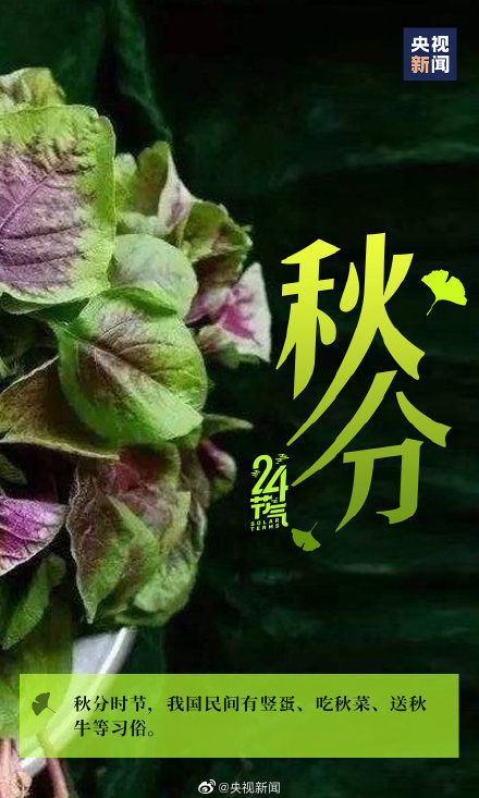 秋分|今天3时21分，秋分至 ！秋天来啦，一起迎接