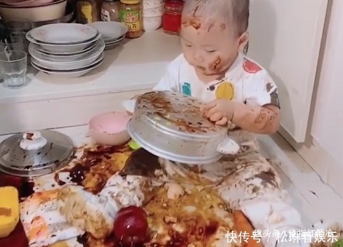 娃娃菜|萌娃“大闹厨房”走红，网友像极了正在腌制中的“娃娃菜”