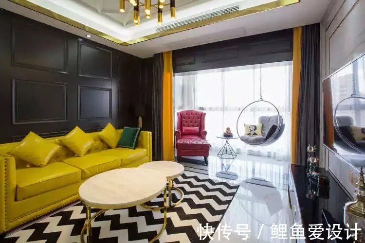 波导线|106平米的现代轻奢风二居室，营造出优雅不凡的艺术气质