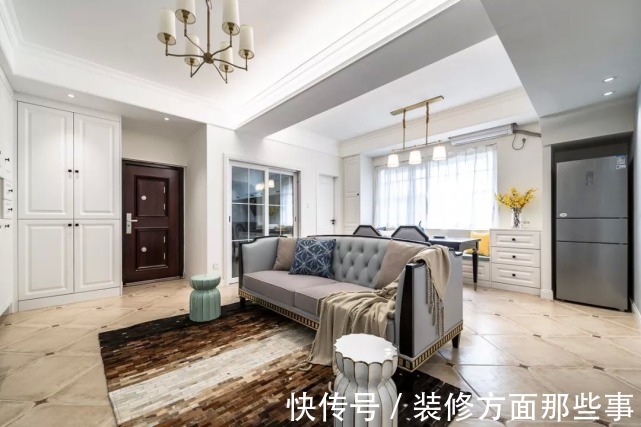 床头柜|74㎡现代美式风二居室,给予空间自然清新之风,让生活更富格调