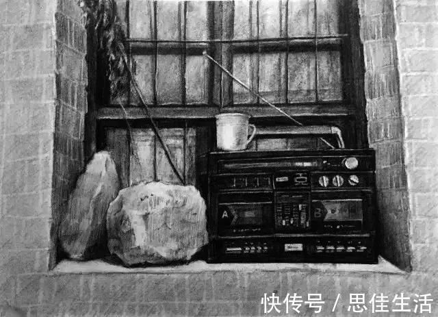 构图#风景素描这样画,既容易上手又有画面效果