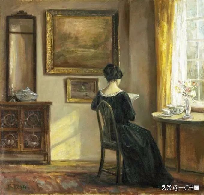 女人$油画里那些读书女人,那一刻全世界都是安静的