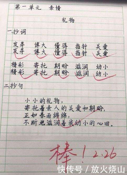 一年级|一年级99分卷面火了,老师都不忍心扣分,网友:小学生也太优秀了