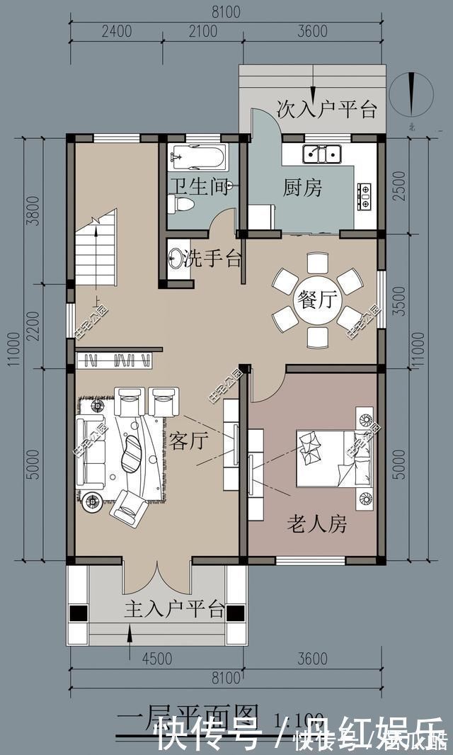 参考造价|精选5套占地100多平的农村户型图,第3套尤其适合东北地区自建