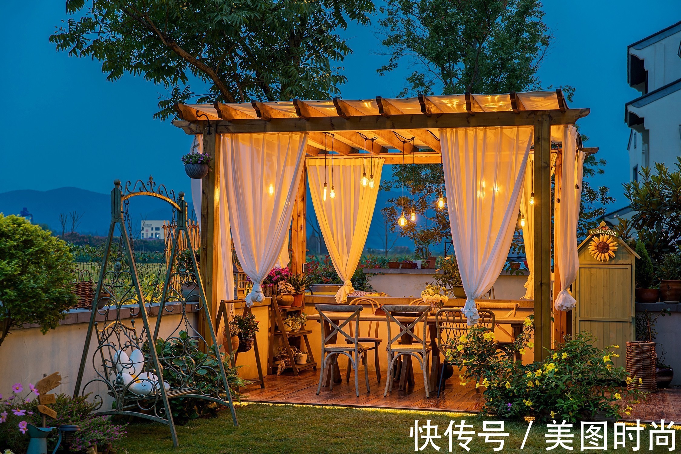 小院|80㎡最美乡村别墅小院,全由自己亲手布置设计,超有成就感