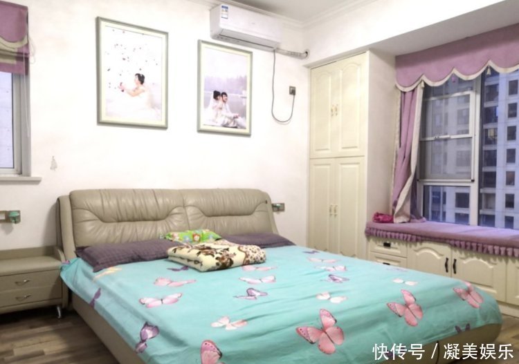 地板|参观140㎡大婚房，朋友都夸餐边柜有档次，我却更喜欢主卧的飘窗