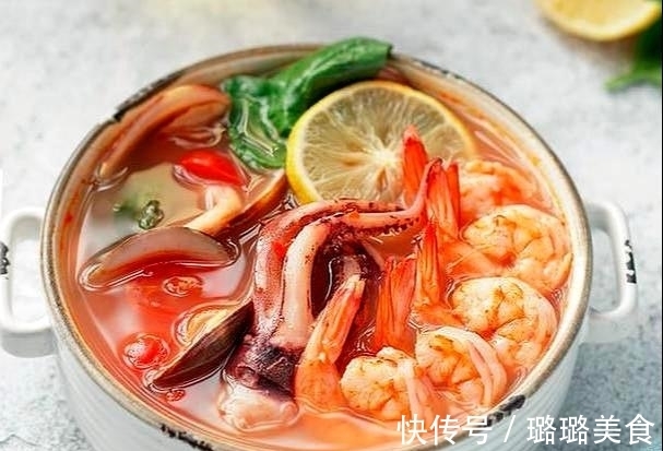 泰式海鲜酸辣汤|10分钟搞定泰式海鲜酸辣汤，清爽又开胃，还够鲜