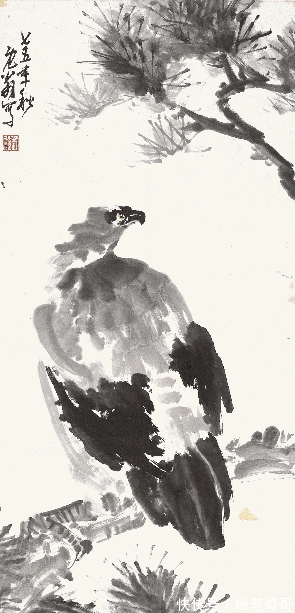 花鸟画@近现代四川水平最高的花鸟画家之一|刘既明画芦雁