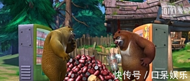 熊大熊二|《熊出没》还有这四大高级穿帮镜头,网友:熊二用木头救火?
